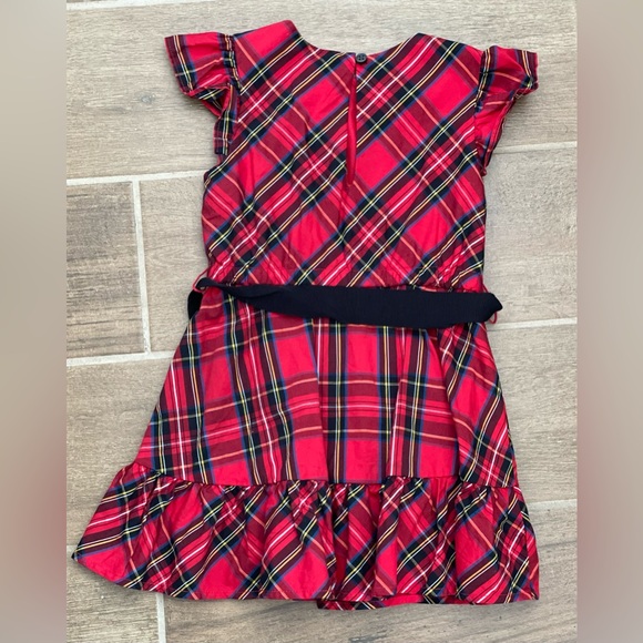 J Crew Toddler Girl Crewcuts Size 2T Tartan Plaid Ruffle Christmas Dress - Picture 14 of 14
